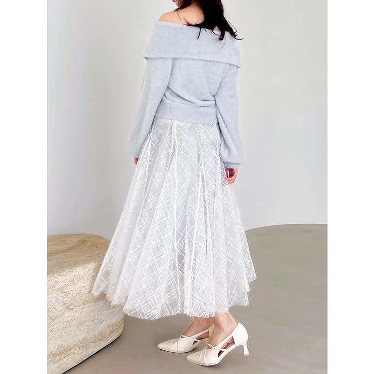 2WAYミニシャギーオフショルニット | dazzlin | 詳細画像34 