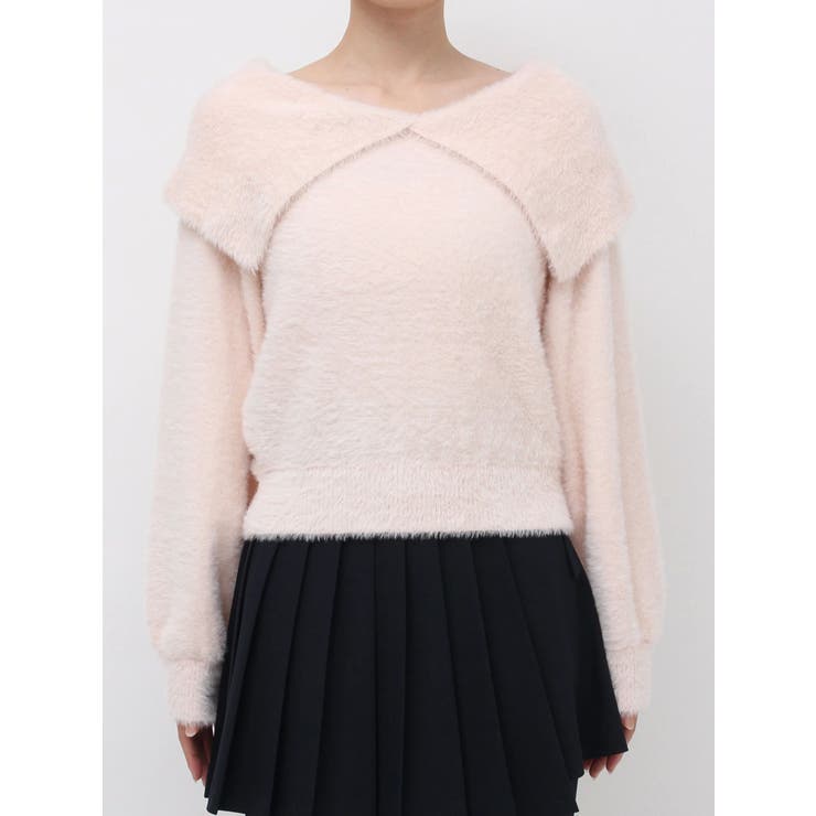 2WAYミニシャギーオフショルニット | dazzlin | 詳細画像35 