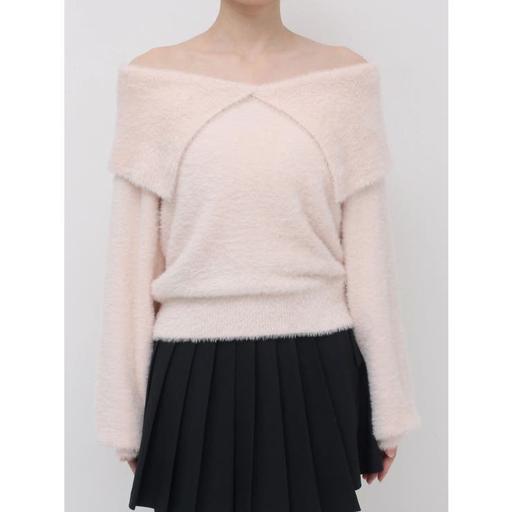 2WAYミニシャギーオフショルニット | dazzlin | 詳細画像42 