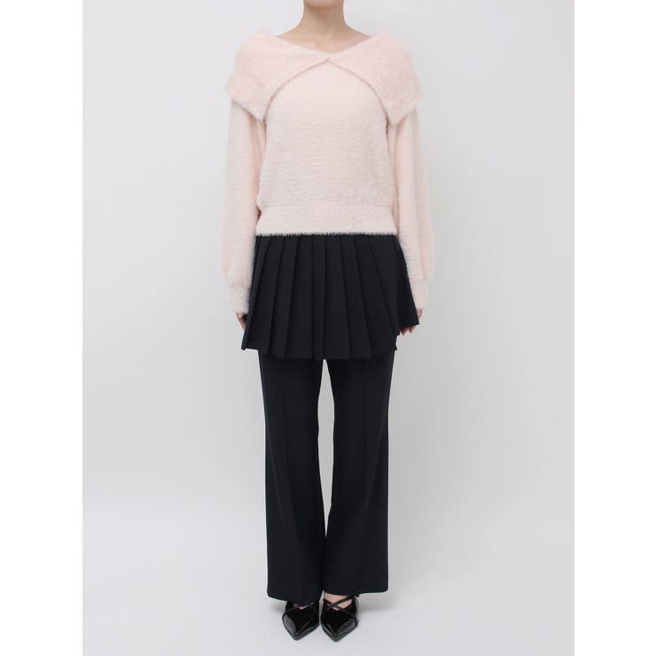 2WAYミニシャギーオフショルニット | dazzlin | 詳細画像43 