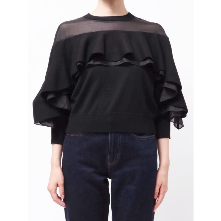 ヨークシアーフリルニットトップス | dazzlin | 詳細画像10 