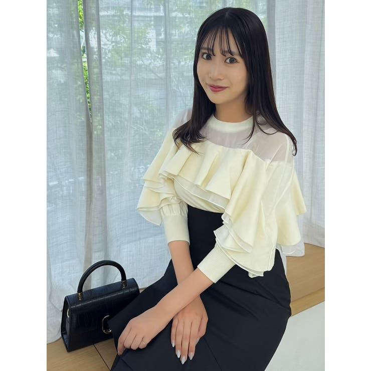 ヨークシアーフリルニットトップス | dazzlin | 詳細画像20 