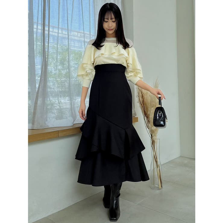 ヨークシアーフリルニットトップス | dazzlin | 詳細画像23 