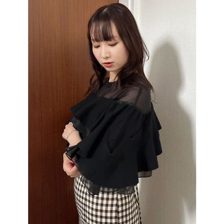 ヨークシアーフリルニットトップス | dazzlin | 詳細画像3 