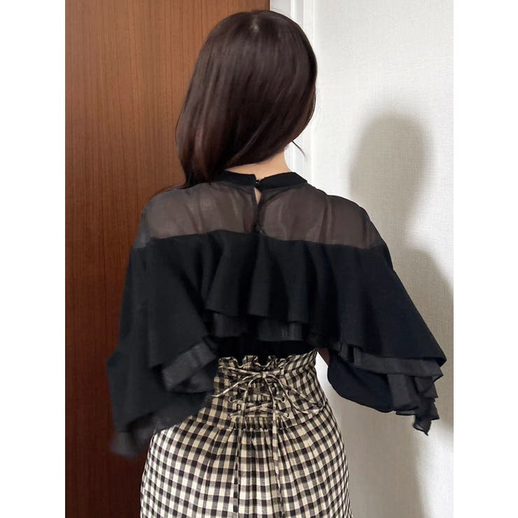 ヨークシアーフリルニットトップス | dazzlin | 詳細画像5 