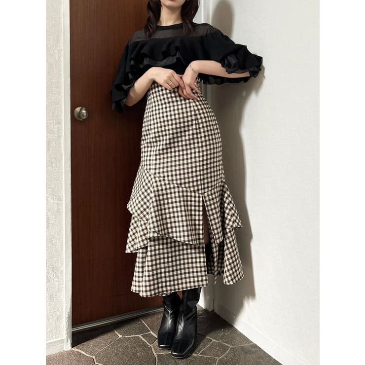 ヨークシアーフリルニットトップス | dazzlin | 詳細画像6 