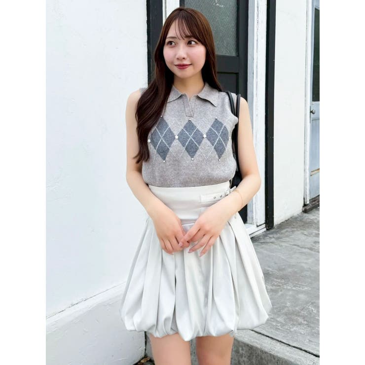 アーガイルニットトップス | dazzlin | 詳細画像10 