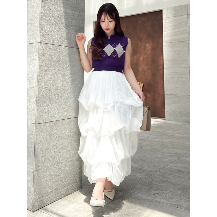 アーガイルニットトップス | dazzlin | 詳細画像27 