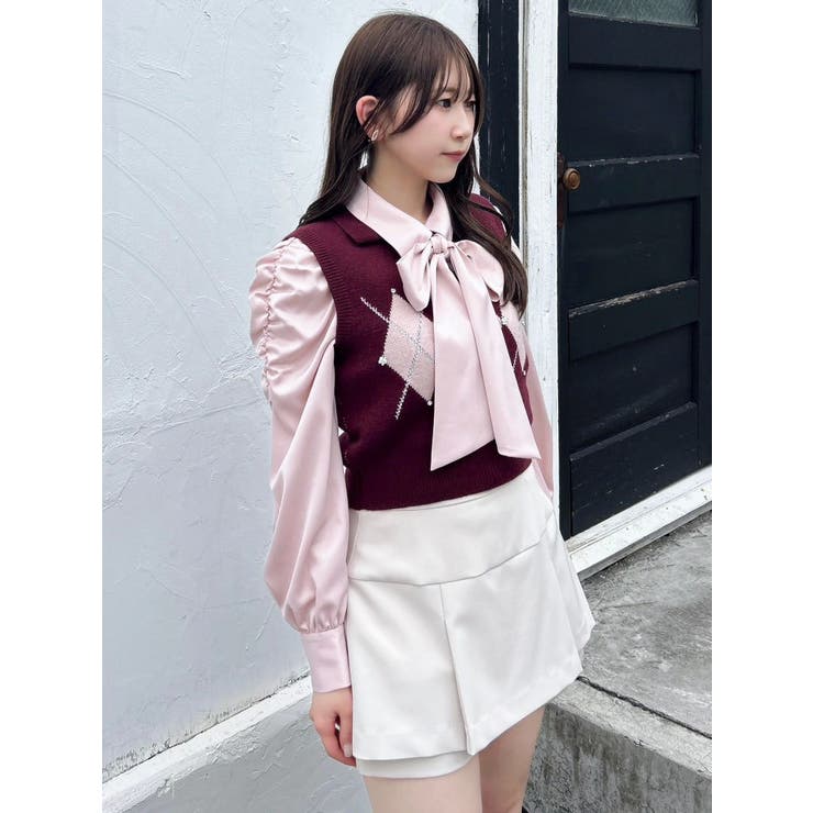 アーガイルニットトップス | dazzlin | 詳細画像29 