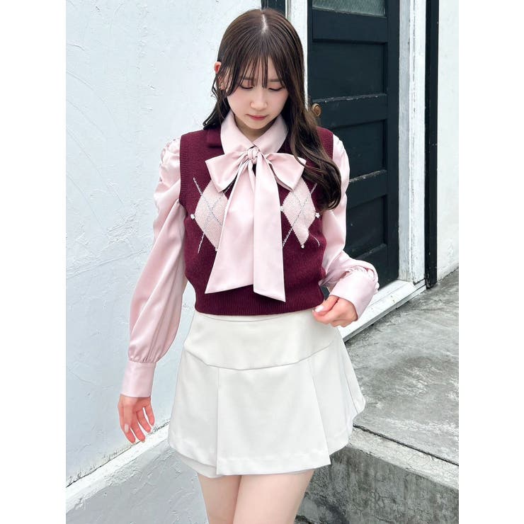 アーガイルニットトップス | dazzlin | 詳細画像30 