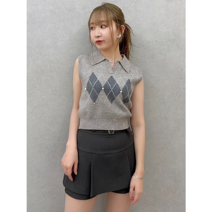 アーガイルニットトップス | dazzlin | 詳細画像42 