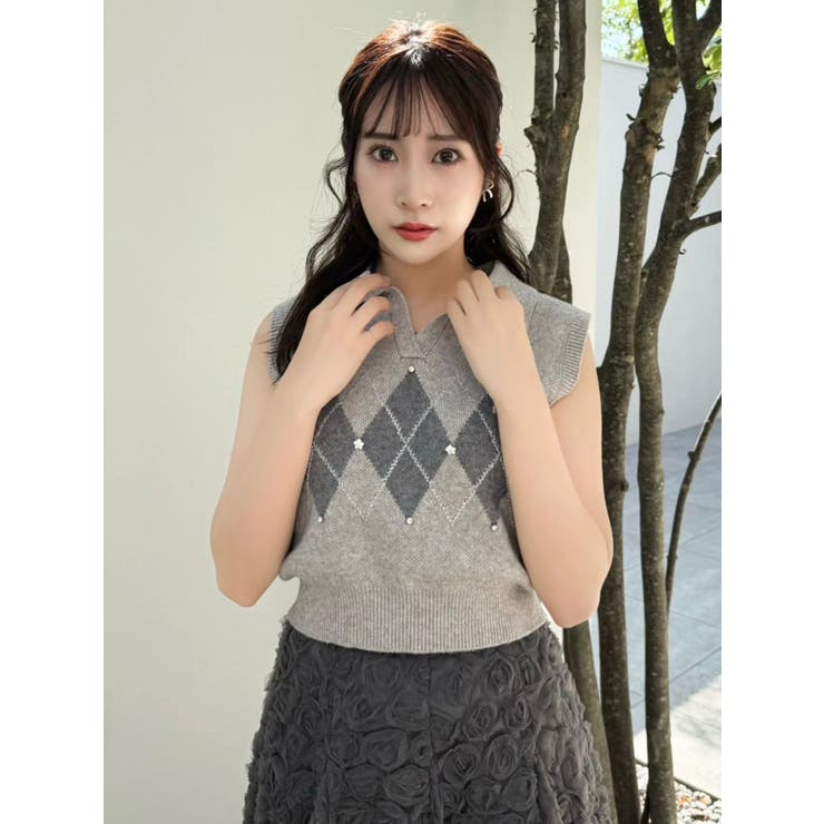 アーガイルニットトップス | dazzlin | 詳細画像49 