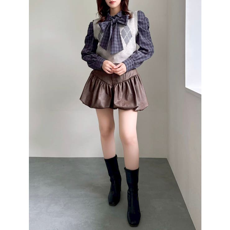 アーガイルニットトップス | dazzlin | 詳細画像5 