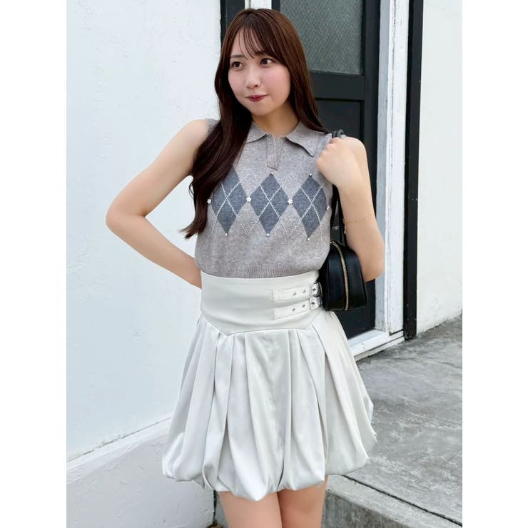 アーガイルニットトップス | dazzlin | 詳細画像9 