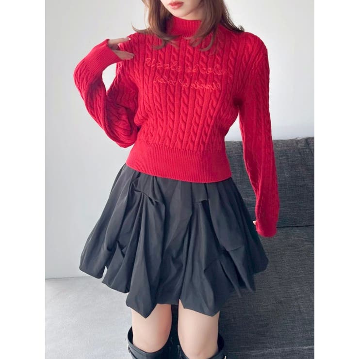 ケーブルレタリングニット | dazzlin | 詳細画像13 