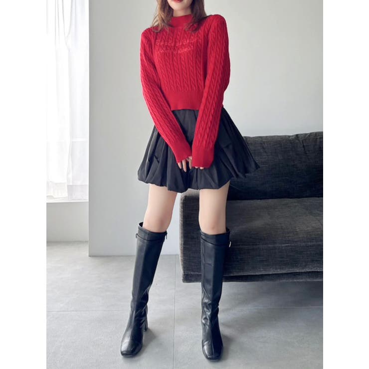 ケーブルレタリングニット | dazzlin | 詳細画像15 