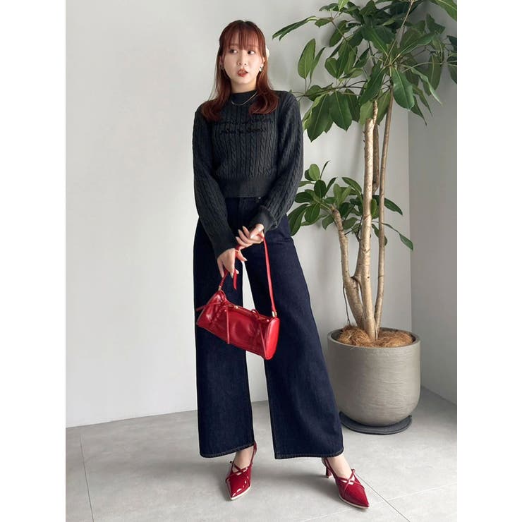 ケーブルレタリングニット | dazzlin | 詳細画像26 