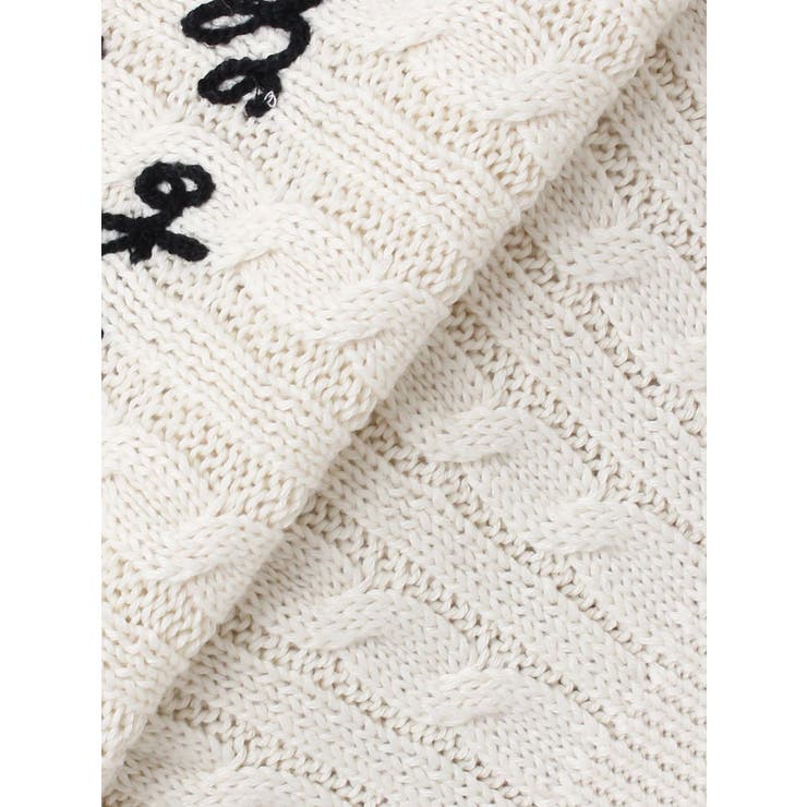 ケーブルレタリングニット | dazzlin | 詳細画像35 