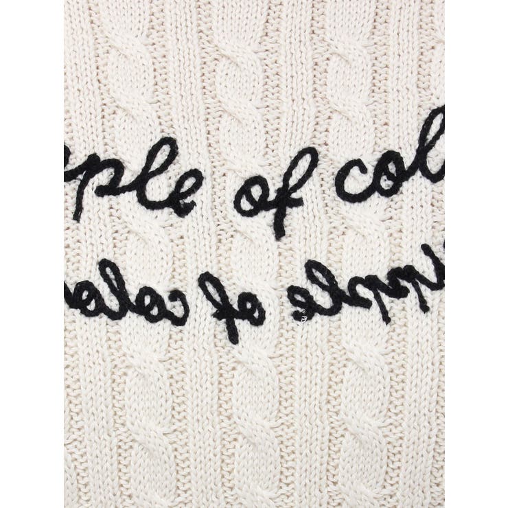 ケーブルレタリングニット | dazzlin | 詳細画像40 