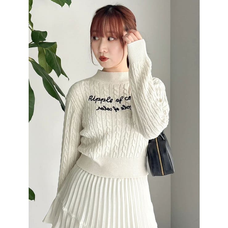 ケーブルレタリングニット | dazzlin | 詳細画像7 