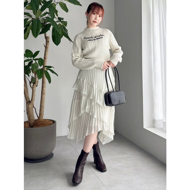 ケーブルレタリングニット | dazzlin | 詳細画像9 