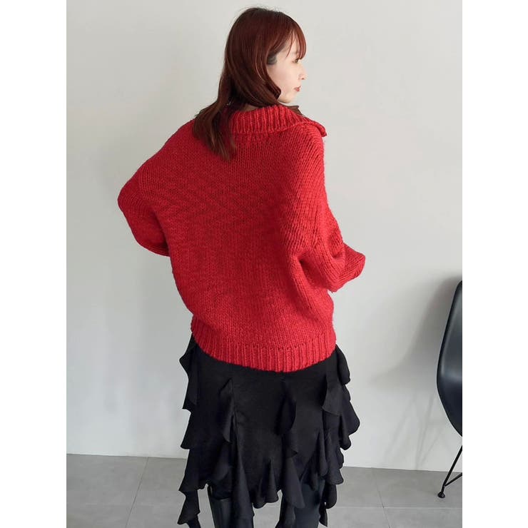 ローゲージジッププルオーバー | dazzlin | 詳細画像15 