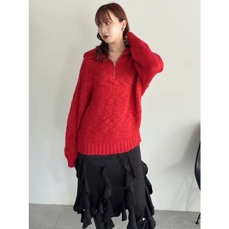 ローゲージジッププルオーバー | dazzlin | 詳細画像18 