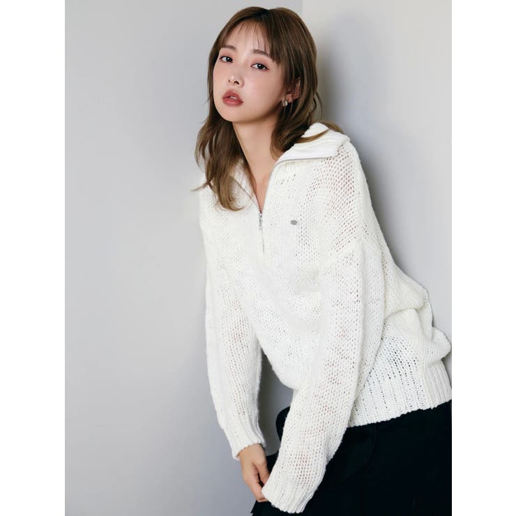 ローゲージジッププルオーバー | dazzlin | 詳細画像2 