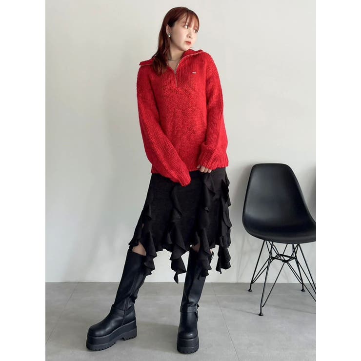 ローゲージジッププルオーバー | dazzlin | 詳細画像20 