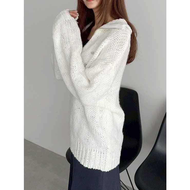 ローゲージジッププルオーバー | dazzlin | 詳細画像7 