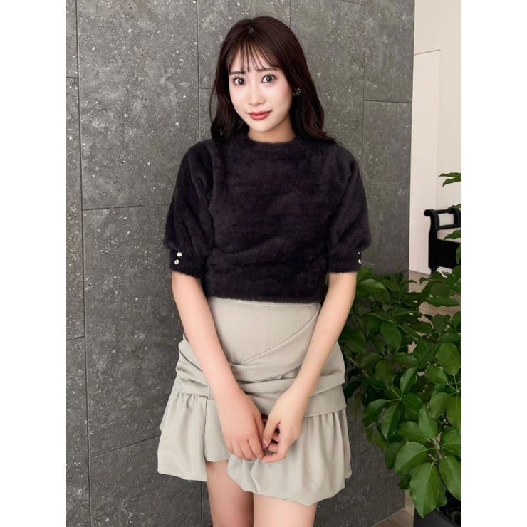 2wayシャギーハーフスリーブトップス | dazzlin | 詳細画像18 