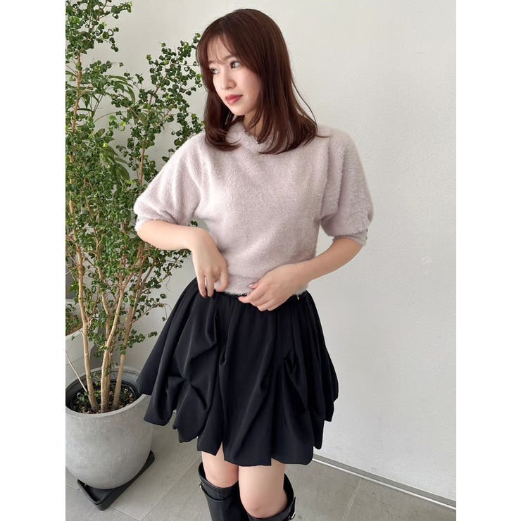 2wayシャギーハーフスリーブトップス | dazzlin | 詳細画像26 