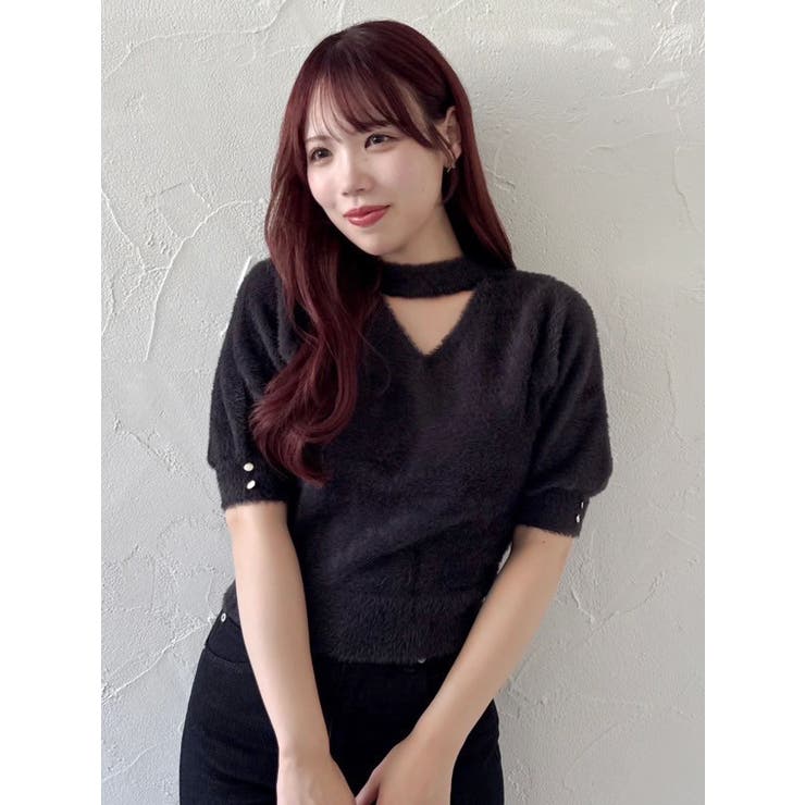 2wayシャギーハーフスリーブトップス | dazzlin | 詳細画像28 