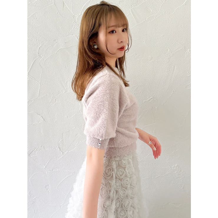 2wayシャギーハーフスリーブトップス | dazzlin | 詳細画像38 