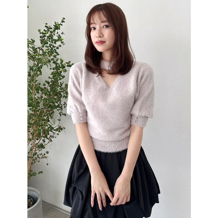 2wayシャギーハーフスリーブトップス | dazzlin | 詳細画像42 