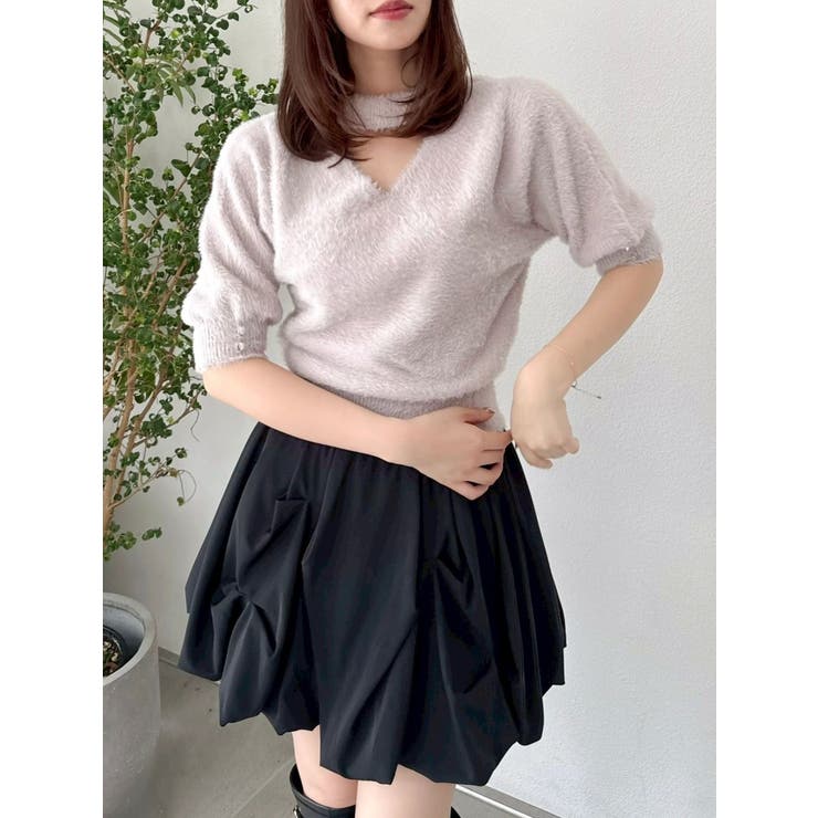 2wayシャギーハーフスリーブトップス | dazzlin | 詳細画像43 