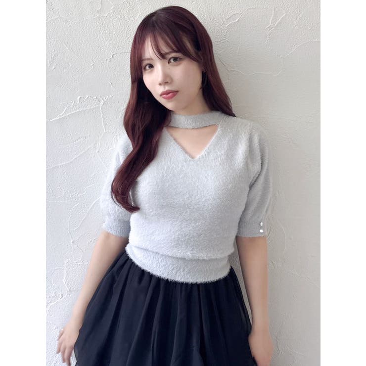 2wayシャギーハーフスリーブトップス | dazzlin | 詳細画像5 