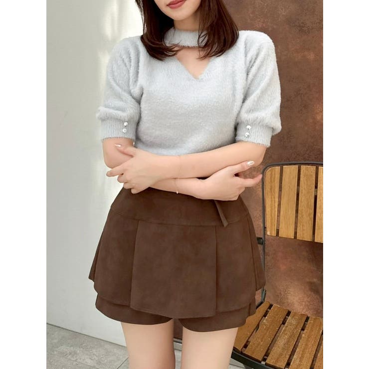 グレー | 2wayシャギーハーフスリーブトップス | dazzlin