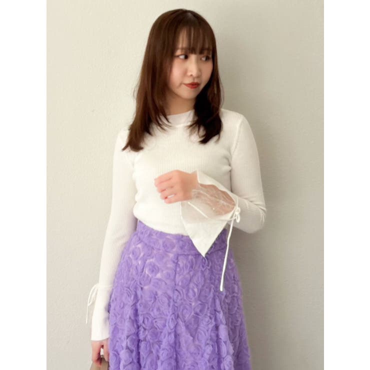 【追加生産分】ヘムレースリブニットトップス | dazzlin | 詳細画像24 