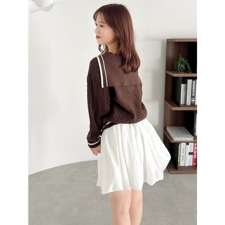 【FILA別注】セーラーカラーラインニットプルオーバー | dazzlin | 詳細画像11 