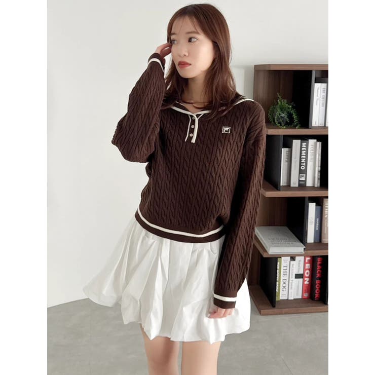 【FILA別注】セーラーカラーラインニットプルオーバー | dazzlin | 詳細画像12 