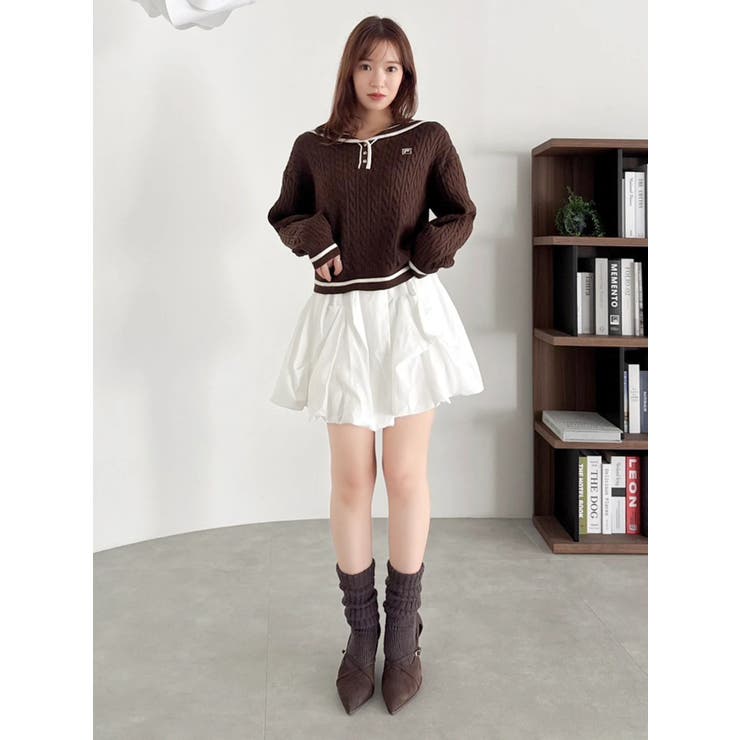 【FILA別注】セーラーカラーラインニットプルオーバー | dazzlin | 詳細画像14 