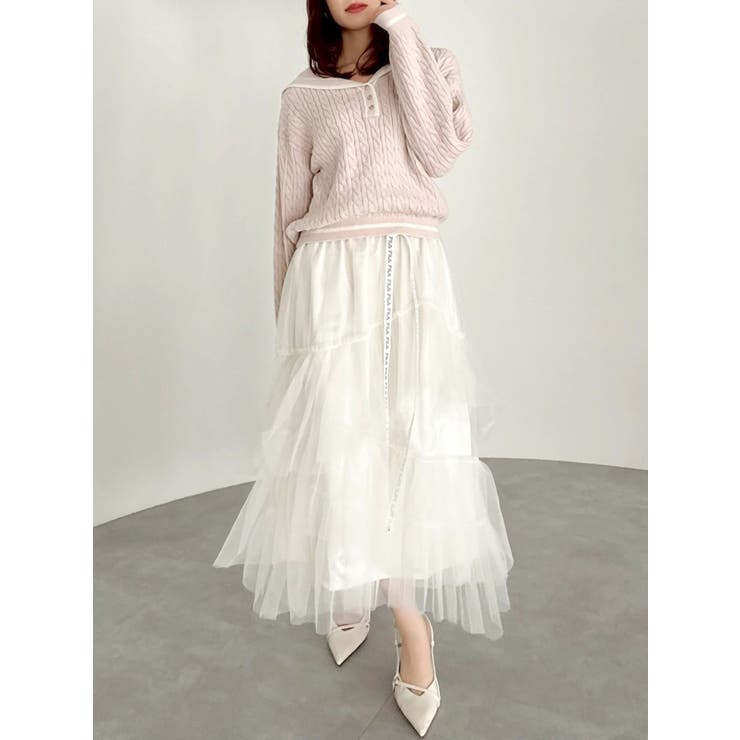 【FILA別注】セーラーカラーラインニットプルオーバー | dazzlin | 詳細画像36 