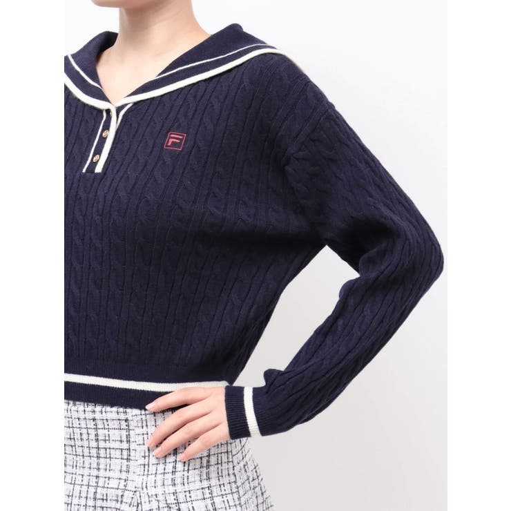【FILA別注】セーラーカラーラインニットプルオーバー | dazzlin | 詳細画像43 