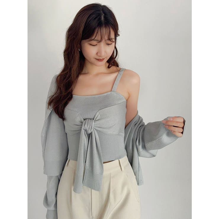 片結びニットビスチェ | dazzlin | 詳細画像2 