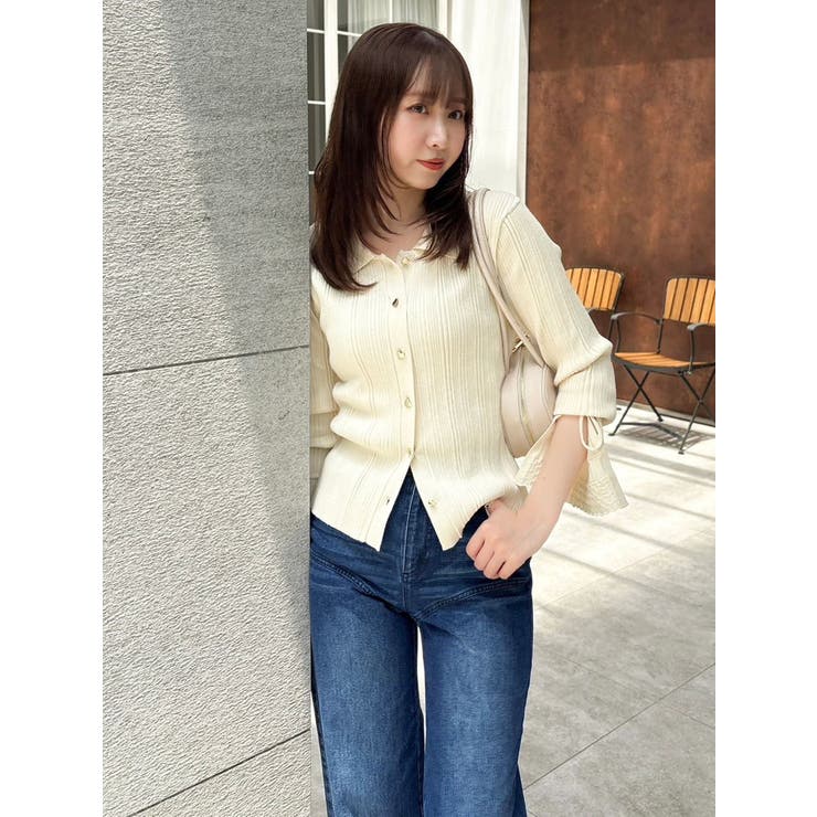 アイレットスリーブニットトップス | dazzlin | 詳細画像12 