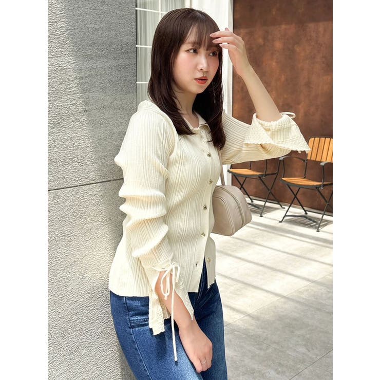 アイレットスリーブニットトップス | dazzlin | 詳細画像13 