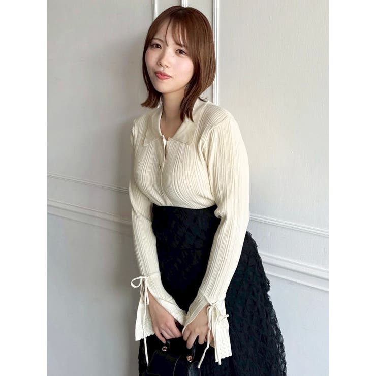 アイレットスリーブニットトップス | dazzlin | 詳細画像33 