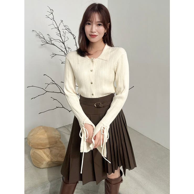 アイレットスリーブニットトップス | dazzlin | 詳細画像4 