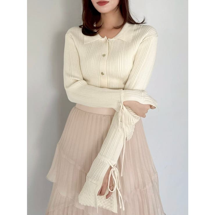 アイレットスリーブニットトップス | dazzlin | 詳細画像7 